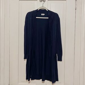 Long Navy Cardigan